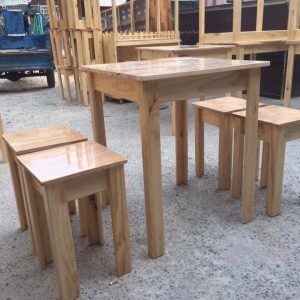 Bộ bàn ghế gỗ cao su